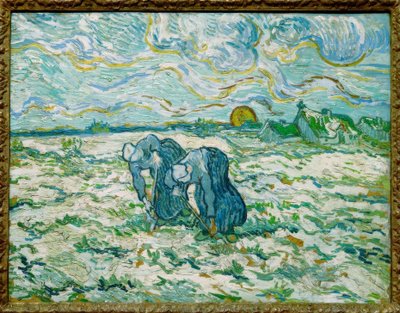 Two Farmers Digging in a Snow-Covered Field by Vincent van Gogh